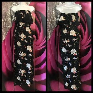 Crochet trim off the shoulder maxi